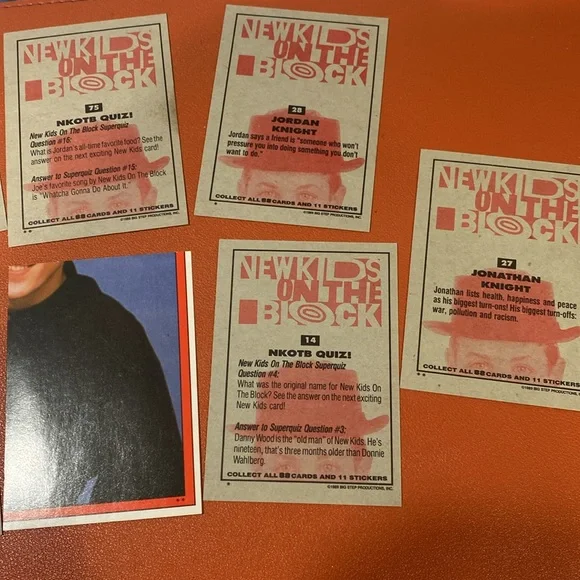 1989 Topps New Kids On The Block 8 Super Gloss Trading cards - Picture 4 of 7